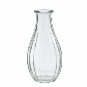 Straight Texture Glass Vase - 14cm